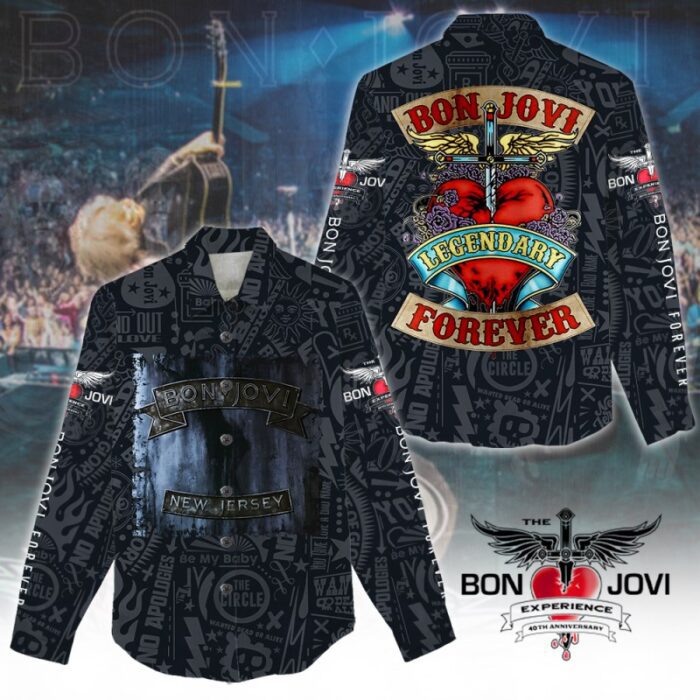 Bon Jovi Women Casual Shirt 3D Linen Shirt GWS1156