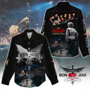 Bon Jovi Women Casual Shirt 3D Linen Shirt GWS1158