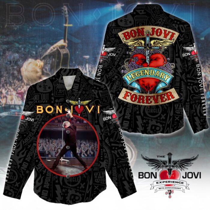 Bon Jovi Women Casual Shirt 3D Linen Shirt GWS1159