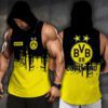 Borussia Dortmund Men Workout Hoodie Tank Tops WHT1358