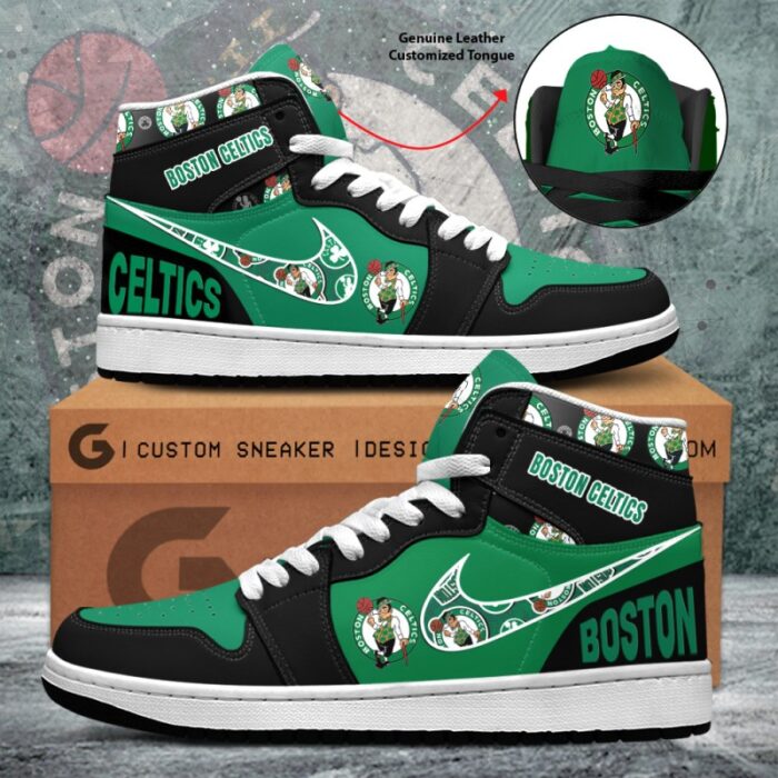 Boston Celtics Air Jordan 1 Sneaker JD1 Shoes For Fans GSS1026