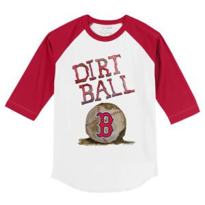 Boston Red Sox Dirt Ball 3/4 Red Sleeve Raglan Shirt