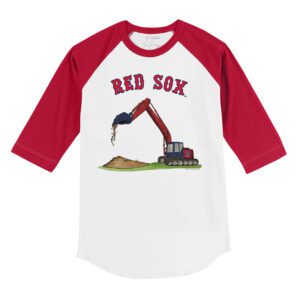 Boston Red Sox Excavator 3/4 Red Sleeve Raglan Shirt