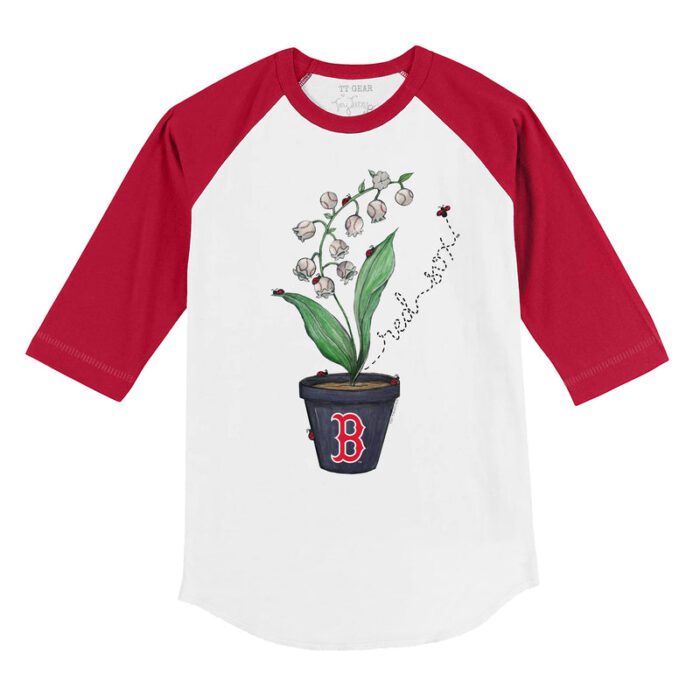 Boston Red Sox Ladybug 3/4 Red Sleeve Raglan Shirt