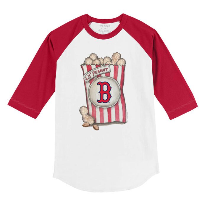 Boston Red Sox Lil' Peanut 3/4 Red Sleeve Raglan Shirt