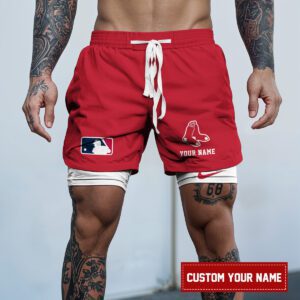 Boston Red Sox MLB Personalized Double Layer Shorts WDS1131