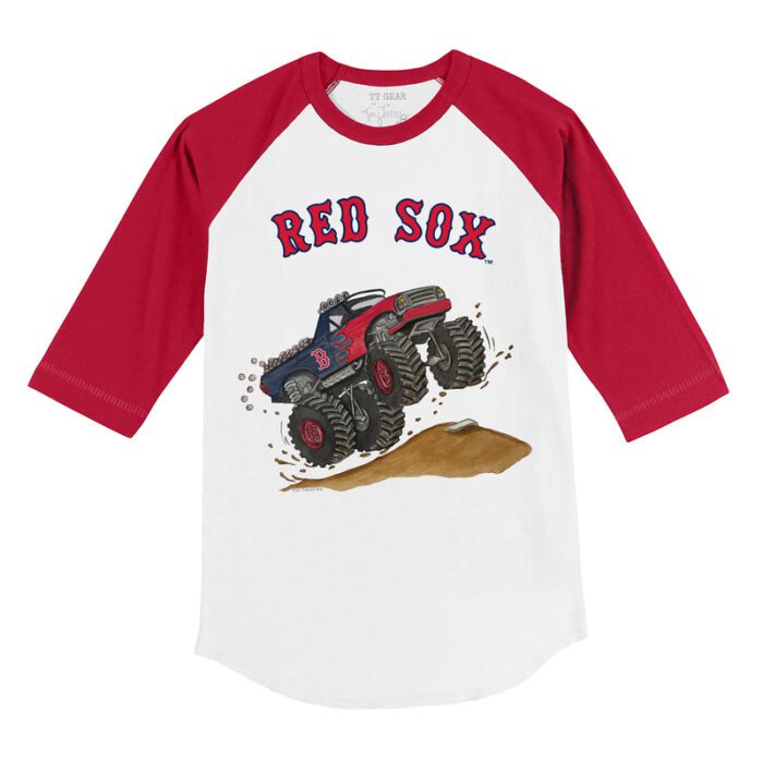 Boston Red Sox Monster Truck 3/4 Red Sleeve Raglan Shirt