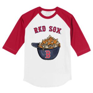 Boston Red Sox Nacho Helmet 3/4 Red Sleeve Raglan Shirt