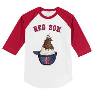 Boston Red Sox Sundae Helmet 3/4 Red Sleeve Raglan Shirt