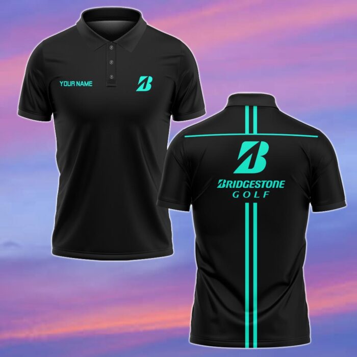 Bridgestone Personalized Golf Polo Shirts - Cyan WPL1002