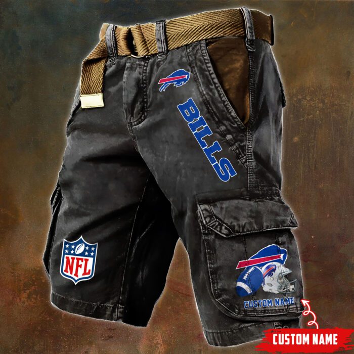 Buffalo Bills NFL Football Custom Name Pocket Print Cargo Shorts V2 Perfect Gift For Fans MCS1237