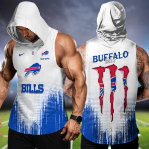 Buffalo Bills NFL Hoodie Tank Top Workout Outfit WHT1162
