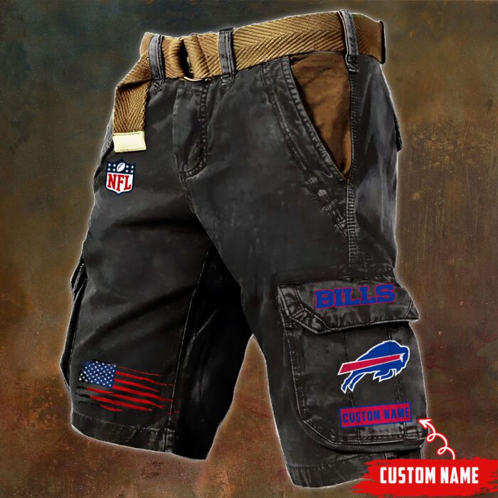 Buffalo Bills NFL Personalized Pocket Print Cargo Shorts V2 Perfect Gift For Fans MCS1104