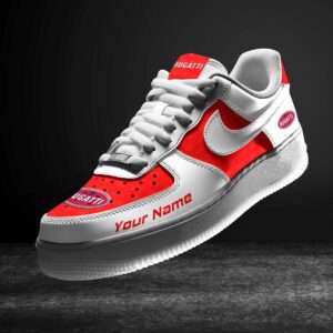 Bugatti Red Air Force 1 Sneakers AF1 Limited Shoes For Cars Fan LAF2833