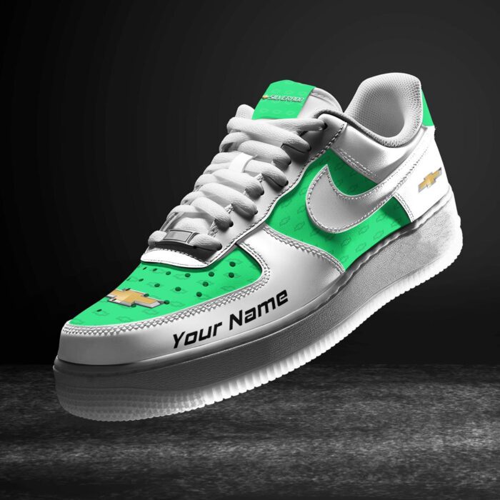 Chevrolet Silverado Light Green Air Force 1 Sneakers AF1 Limited Shoes For Cars Fan LAF2342