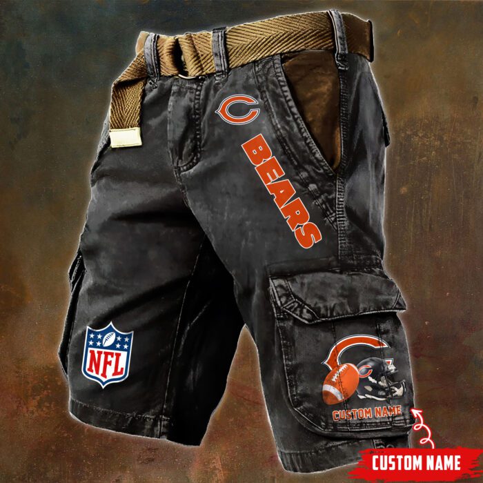 Chicago Bears NFL Football Custom Name Pocket Print Cargo Shorts V2 Perfect Gift For Fans MCS1239