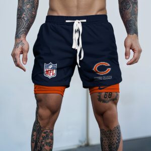 Chicago Bears NFL Personalized Double Layer Shorts WDS1101
