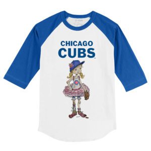 Chicago Cubs Babes 3/4 Royal Blue Sleeve Raglan Shirt