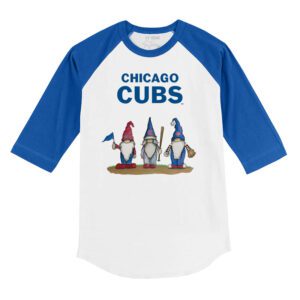 Chicago Cubs Gnomes 3/4 Royal Blue Sleeve Raglan Shirt