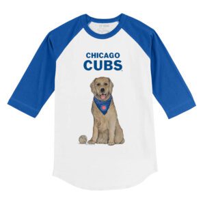 Chicago Cubs Golden Retriever 3/4 Royal Blue Sleeve Raglan Shirt