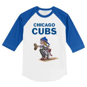 Chicago Cubs Kate the Catcher 3/4 Royal Blue Sleeve Raglan Shirt