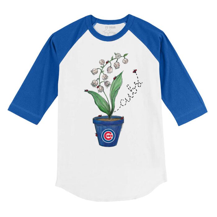 Chicago Cubs Ladybug 3/4 Royal Blue Sleeve Raglan Shirt