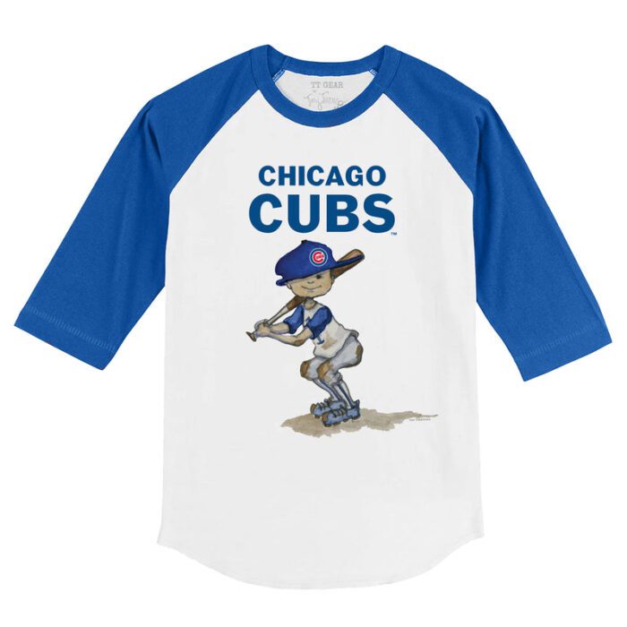 Chicago Cubs Slugger 3/4 Royal Blue Sleeve Raglan Shirt