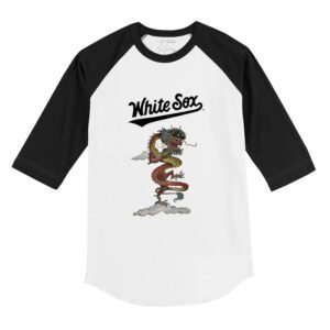 Chicago White Sox 2024 Year of the Dragon 3/4 Black Sleeve Raglan Shirt