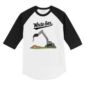 Chicago White Sox Excavator 3/4 Black Sleeve Raglan Shirt