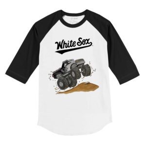 Chicago White Sox Monster Truck 3/4 Black Sleeve Raglan Shirt