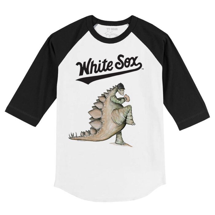 Chicago White Sox Stega 3/4 Black Sleeve Raglan Shirt