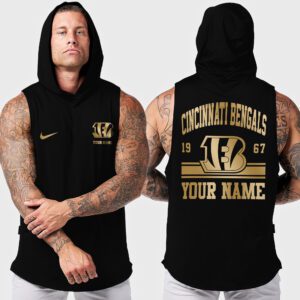 Cincinnati Bengals NFL Personalized Men Workout Hoodie Tank Tops WHT1291