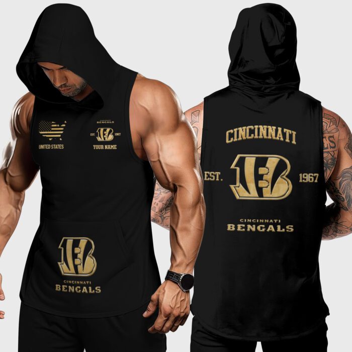 Cincinnati Bengals NFL Personalized Workout Hoodie Tank Tops WHT1232