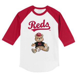 Cincinnati Reds Boy Teddy 3/4 Red Sleeve Raglan Shirt