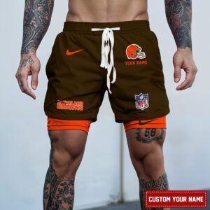 Cleveland Browns NFL Personalized Double Layer Shorts For Fans WDS1071