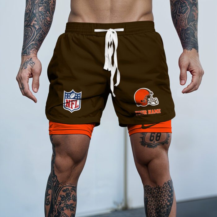 Cleveland Browns NFL Personalized Double Layer Shorts WDS1103