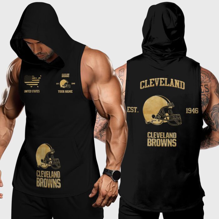 Cleveland Browns NFL Personalized Workout Hoodie Tank Tops WHT1229