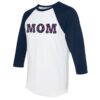 Cleveland Guardians Mom 3/4 Navy Blue Sleeve Raglan Shirt