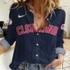 Cleveland Guardians Women Casual Shirt Linen Shirt GWS1047