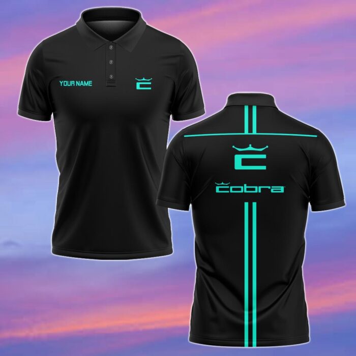 Cobra Personalized Golf Polo Shirts - Cyan WPL1020