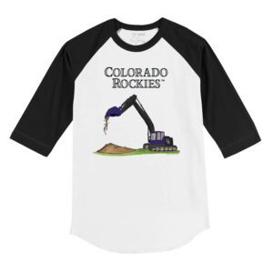 Colorado Rockies Excavator 3/4 Black Sleeve Raglan Shirt