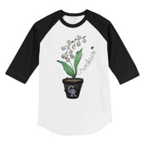 Colorado Rockies Ladybug 3/4 Black Sleeve Raglan Shirt
