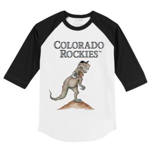 Colorado Rockies TT Rex 3/4 Black Sleeve Raglan Shirt