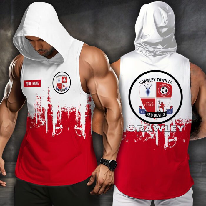 Crawley Town Men Workout Hoodie Tank Tops WHT1523