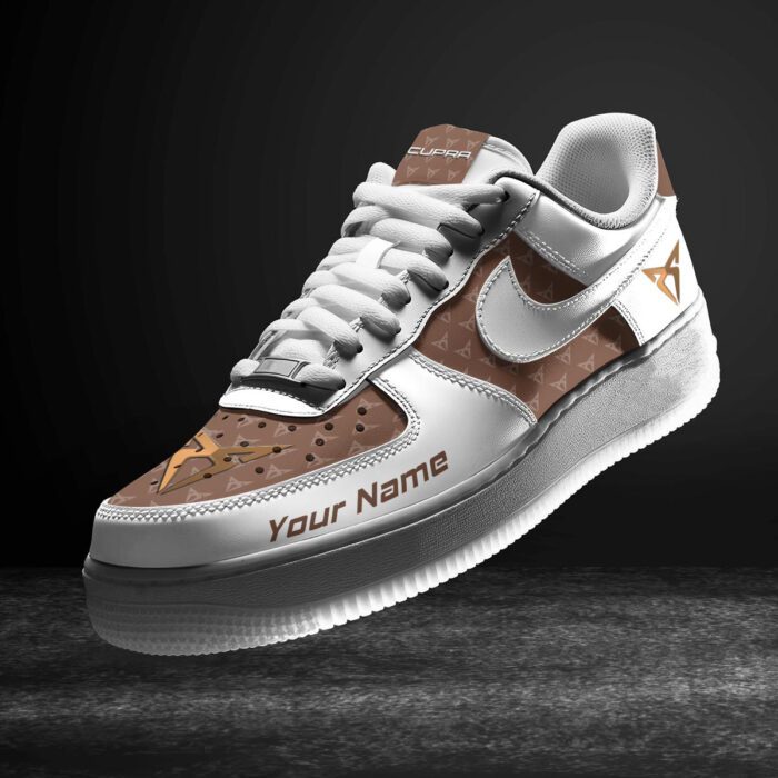 Cupra Brown Air Force 1 Sneakers AF1 Limited Shoes For Cars Fan LAF2736