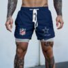 Dallas Cowboys NFL Personalized Double Layer Shorts WDS1105