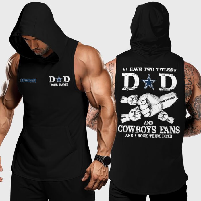 Dallas Cowboys NFL Personalized Hoodie Tank Tops Gifts For Dad WHT1037