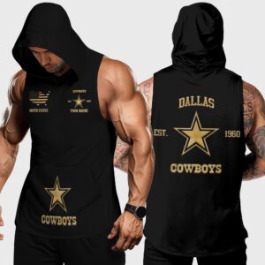 Dallas Cowboys NFL Personalized Workout Hoodie Tank Tops WHT1228