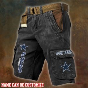 Dallas Cowboys NFL Pocket Print Cargo Shorts V2 Custom Name For Fans MCS1271