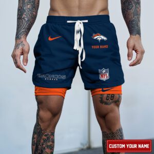 Denver Broncos NFL Personalized Double Layer Shorts For Fans WDS1073